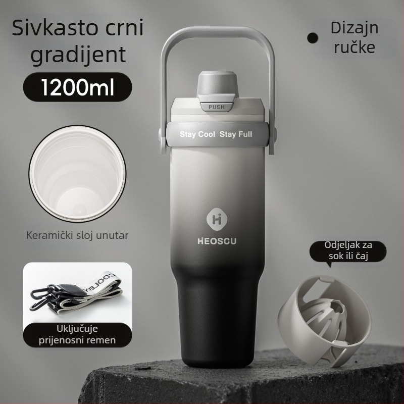 Univerzalna čaša za piće sa slamkom, čajem filtrom i dizajnom ledene šalice za odrasle