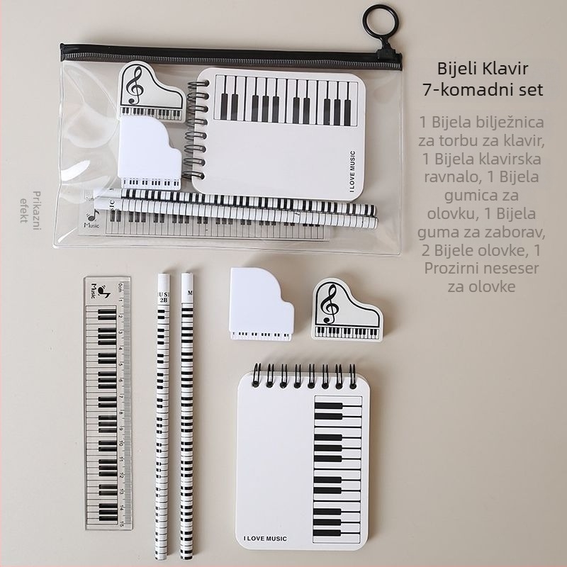 Set kutija za olovke s glazbenim notama – kreativni školski pribor za učenike osnovne škole, inspiriran partitrom klavira (Brand: Other; Šifra proizvoda: w683421023308; Poklon: Ne; IP licencirano: Ne)