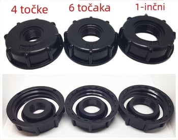 Adapter za IBC spremnik — navoj od 2 inča na unutarnji navoj od 1 inča, plastični konektor