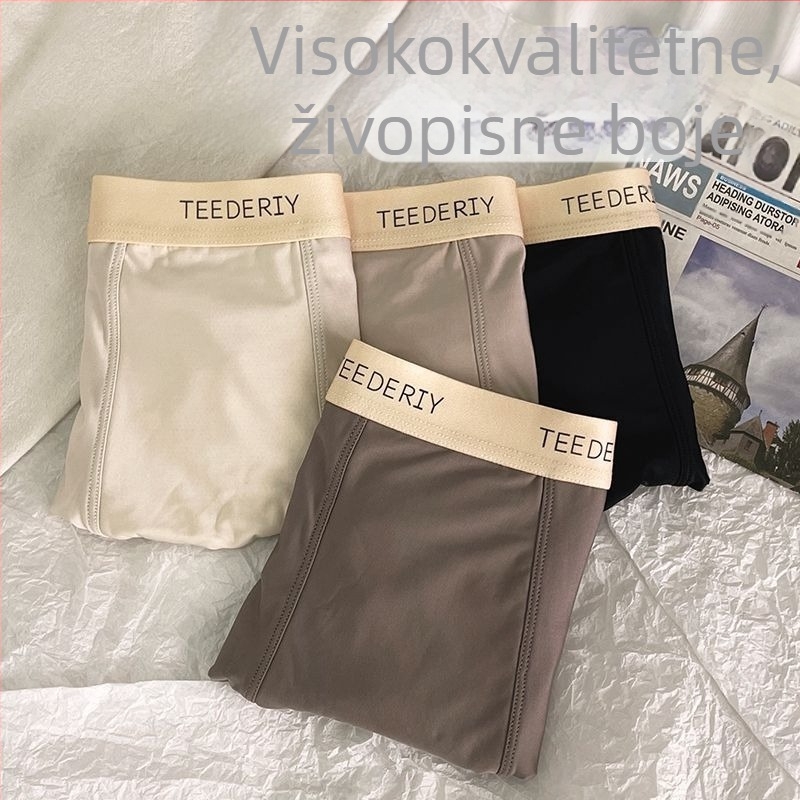 Muške bezšivne dišne gaćice - materijal ledenog svilenog viskoze, srednji pojas, pamuk podstava u preponama 91–95%, ljeto