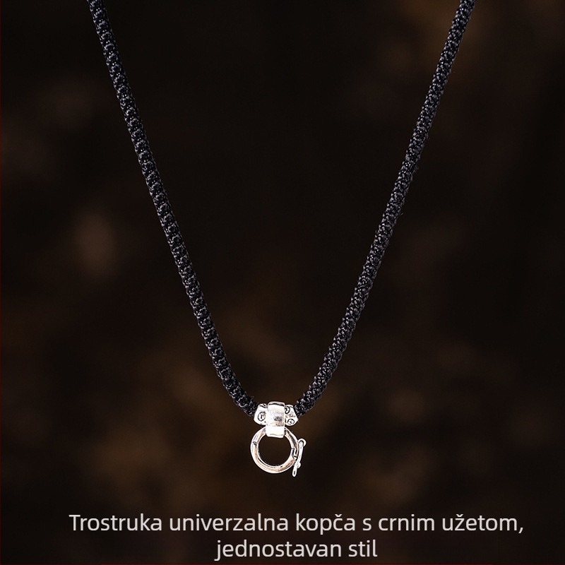 Unisex ogrlica s privjeskom i kopčom Passepartout, užetom