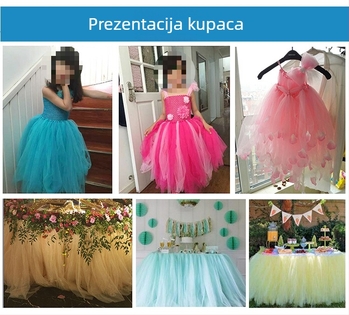 Izuzetno mekana gazna mreža tkanina rola za DIY til, 50 jardi