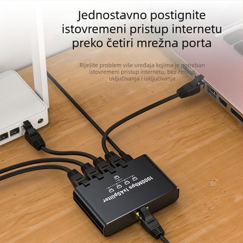Gigabitni Ethernet mrežni splitter/switch 1 na 4 RJ45