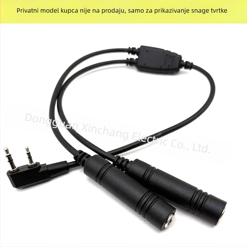 XLR adapter kabel za slušalice, jedan na dva, ženski utikač 6.3/5.2, PJ-055 dvostruki utikač