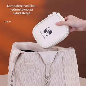 Prijenosna torbica za lijekove za putovanja, kutija za lijekove i kozmetiku, višenamjenski komplet prve pomoći