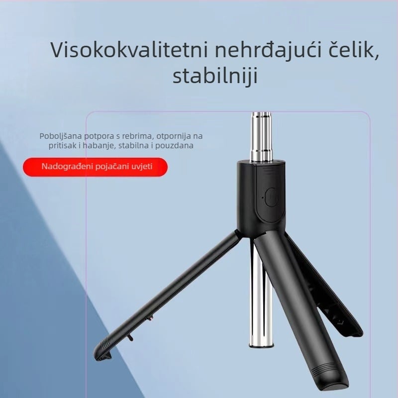 Y21S prijenosna selfie štapića sa stativom, Bluetooth daljinskim upravljačem, teleskopski sklopiva od nehrđajućeg čelika