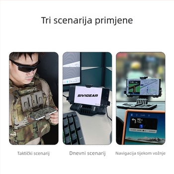 Novi višenamjenski držač za mobitel s MOLLE pločom na taktičkoj vestI – univerzalna kompatibilnost, jednobojna