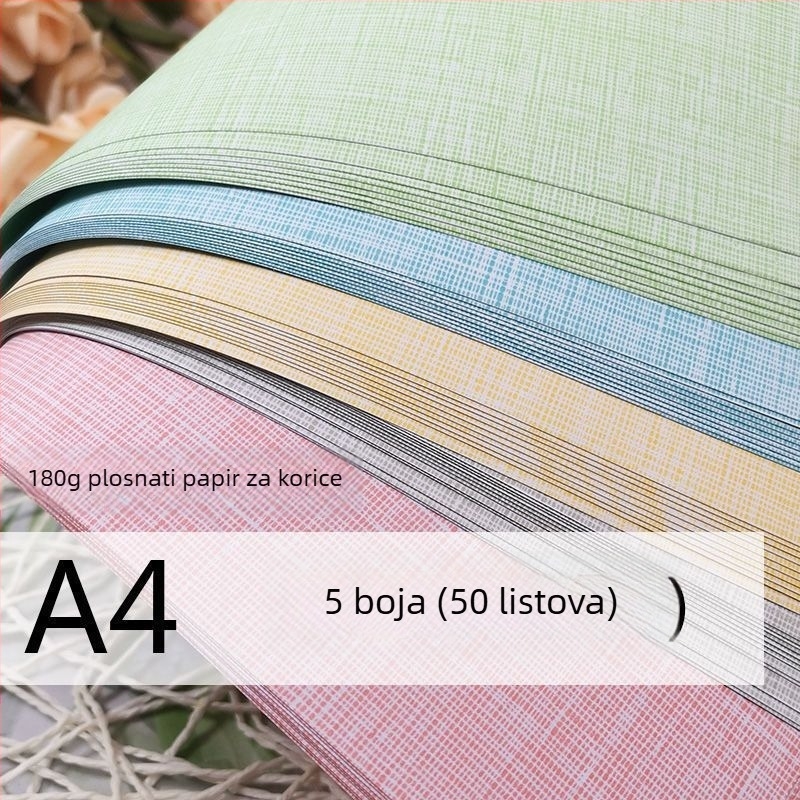 Papir za korice s kožnim uzorkom, ploski oblik, veličine A3/A4, 180 g/m²
