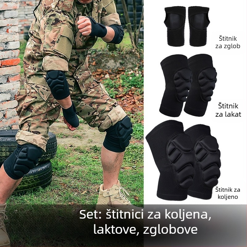 Set zaštitnih koljena i lakta za trening – zaštita od pada, protiv klizanja i udara, debeli jastučići za koljena i laktove, za muškarce i žene