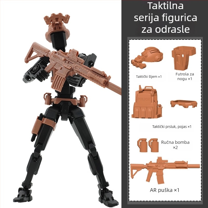 Dummy13 Sretna lutkica, 20 cm, pokretna figura s više zglobova za slaganje – borbena scena