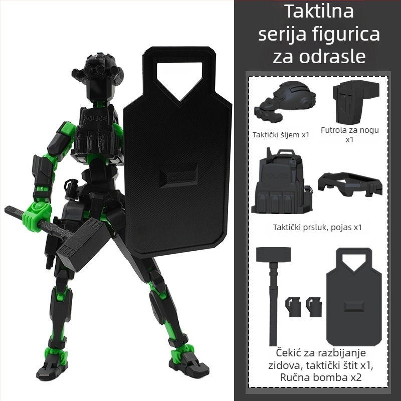 Dummy13 Sretna lutkica, 20 cm, pokretna figura s više zglobova za slaganje – borbena scena