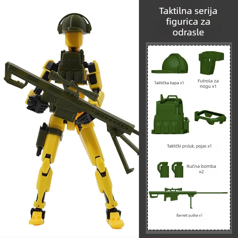 Dummy13 Sretna lutkica, 20 cm, pokretna figura s više zglobova za slaganje – borbena scena