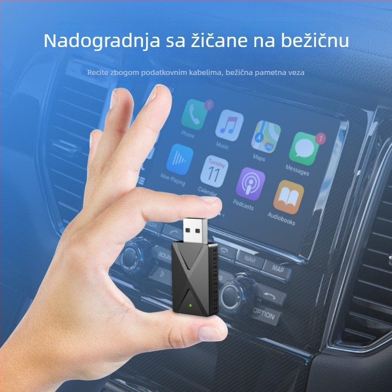 USB CarPlay kutija, žično prebacivanje na bežični CarPlay, dvostruka funkcija, Android zrcalni sustav za automobil