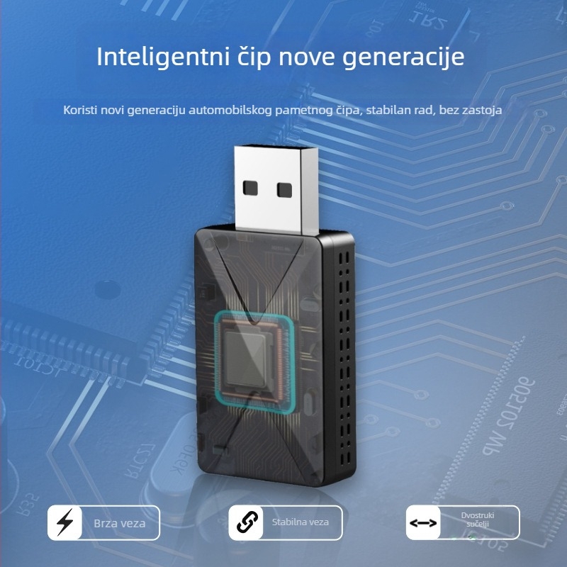USB CarPlay kutija, žično prebacivanje na bežični CarPlay, dvostruka funkcija, Android zrcalni sustav za automobil