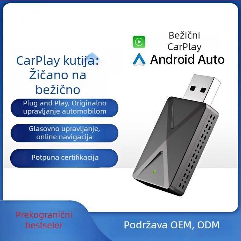 USB CarPlay kutija, žično prebacivanje na bežični CarPlay, dvostruka funkcija, Android zrcalni sustav za automobil