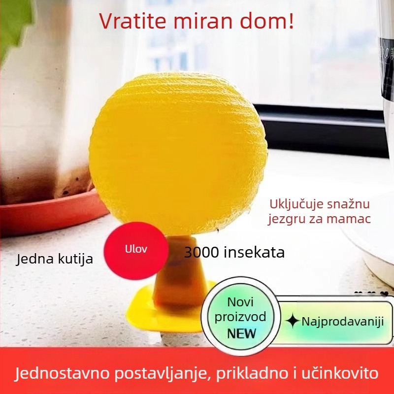 Unutarnja klopka za voćne mušice za male leteće insekte, ljepiljiva kugla