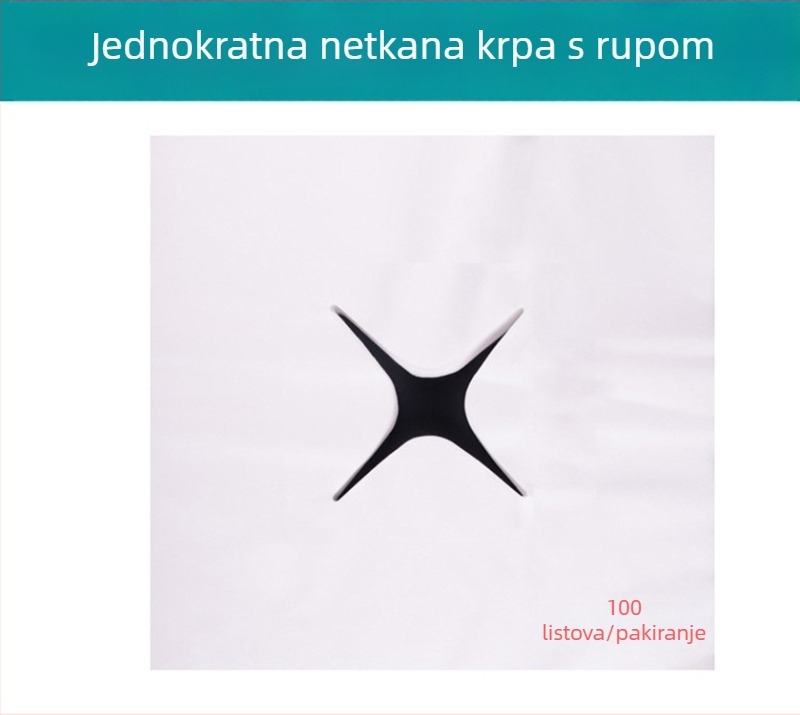 Jednokratna silikonska jastučić za lice za masažni stol, 40×40 cm, netkana tkanina
