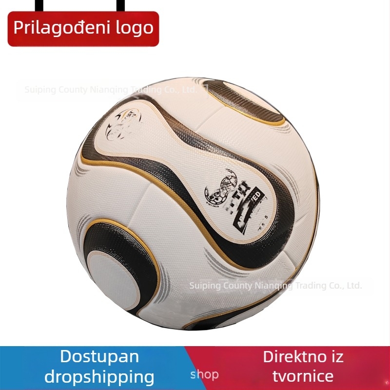 Nogometna lopta veličine 5 s bezšivnim platnenim mjehom za učenike na ispite