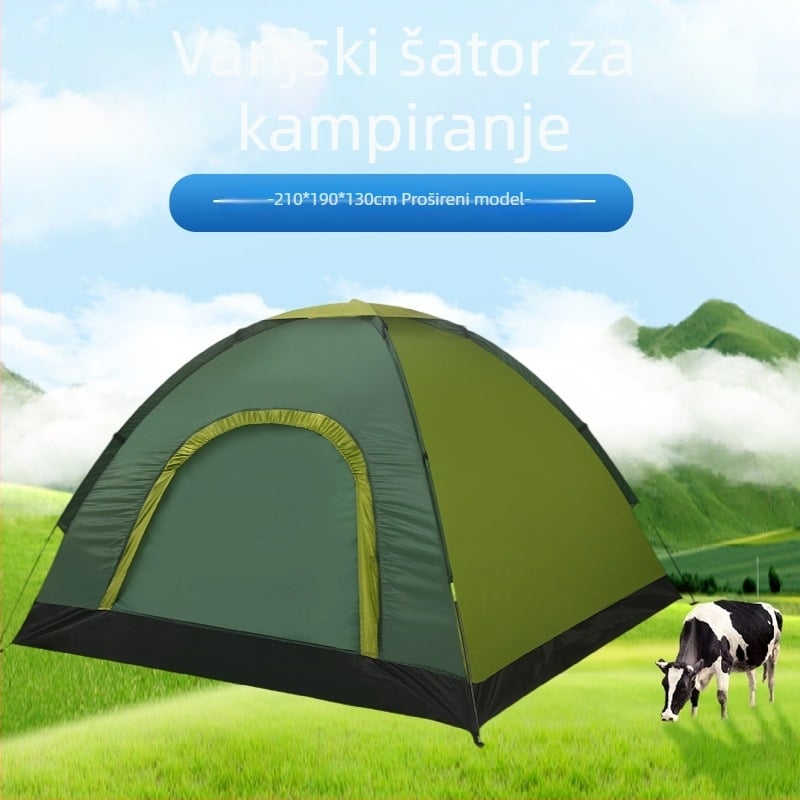 Prijenosni sklopivi kamping šator za 3–4 osobe, plaža, trosezonski