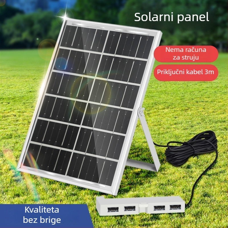 Solarni panel za punjenje 6W/5V za vanjsku upotrebu, prijenosni punjač za mobitele