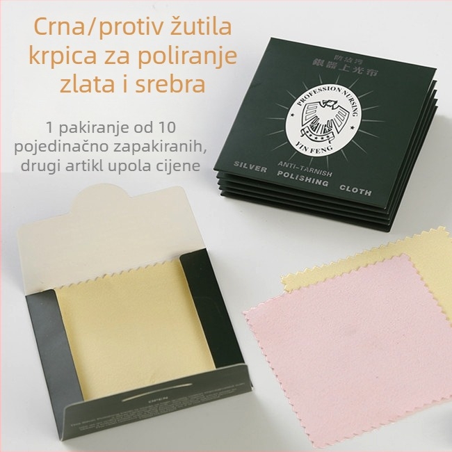 Srebrna krpa za poliranje nakita i srebrnih predmeta