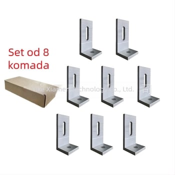 Aluminijski L-oblik nosač za montažu solarnih panela, prilagodljiv, fotonaponski rezervni dijelovi, Model 01