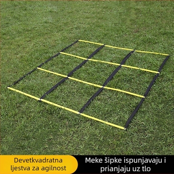 Set čvrste ljestve agilnosti: mekane ljestve, ljestve od užeta i ljestve brzine za nogometni trening