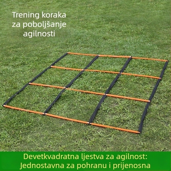 Set čvrste ljestve agilnosti: mekane ljestve, ljestve od užeta i ljestve brzine za nogometni trening