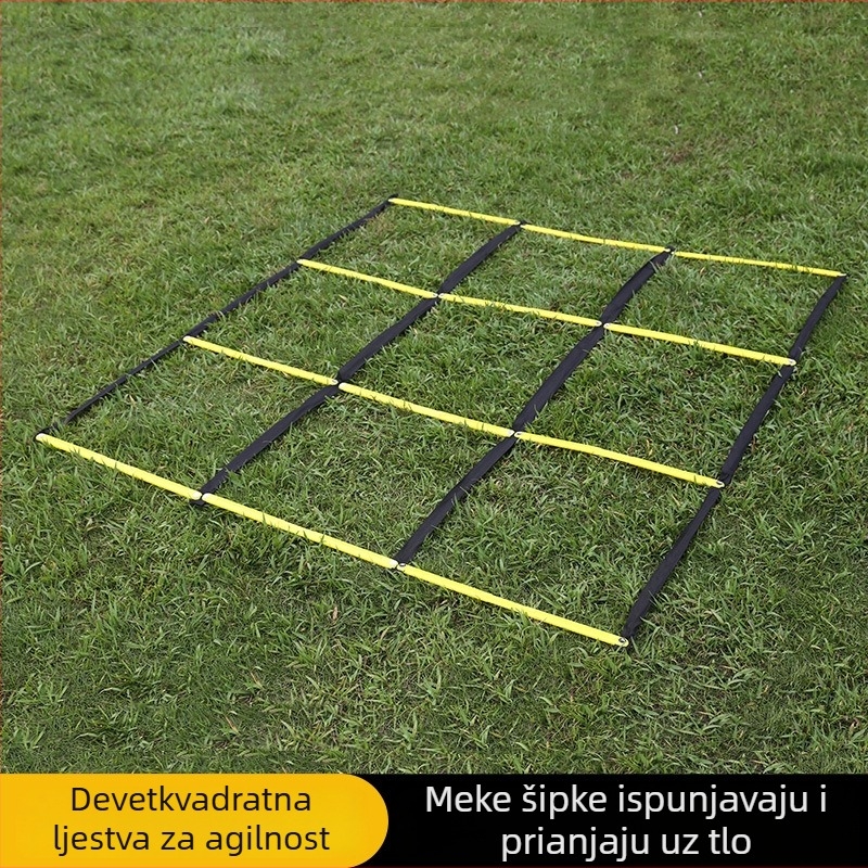 Set čvrste ljestve agilnosti: mekane ljestve, ljestve od užeta i ljestve brzine za nogometni trening