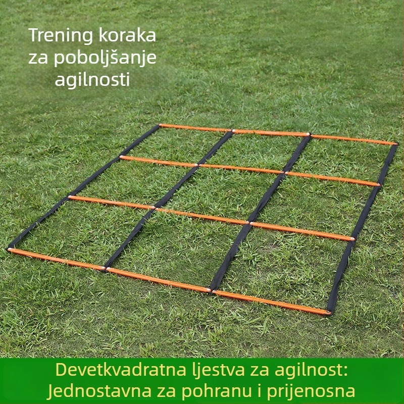 Set čvrste ljestve agilnosti: mekane ljestve, ljestve od užeta i ljestve brzine za nogometni trening
