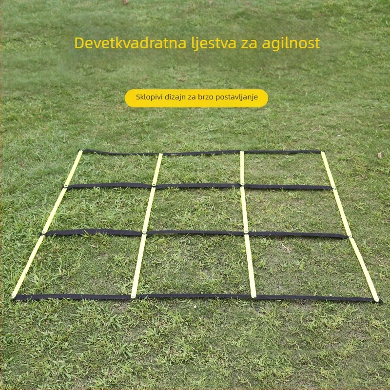 Set čvrste ljestve agilnosti: mekane ljestve, ljestve od užeta i ljestve brzine za nogometni trening