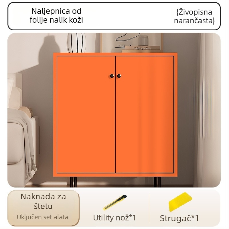 Samoadhezivna PVC folija za ormariće i namještaj, vodootporna i otporna na vlagu, debeli sloj, dekorativni jednofarbeni završni sloj za vrata i površine