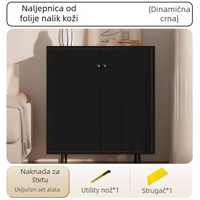 Samoadhezivna PVC folija za ormariće i namještaj, vodootporna i otporna na vlagu, debeli sloj, dekorativni jednofarbeni završni sloj za vrata i površine