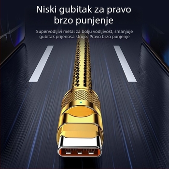 Type-C 120W kabel za brzo punjenje i prijenos podataka za Huawei, Vivo, Honor i Oppo
