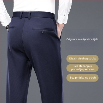 Beaver Velvet muške casual hlače, ravni kroj, četiri smjera rastezanja, jednostavne boje, jesen-zima 2025