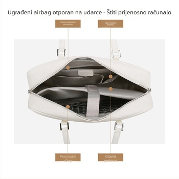 Unisex torba za laptop, kompatibilna s 13–16 inča, stilizirani ramenski dizajn, vodootporna i otporna na udarce, velik kapacitet