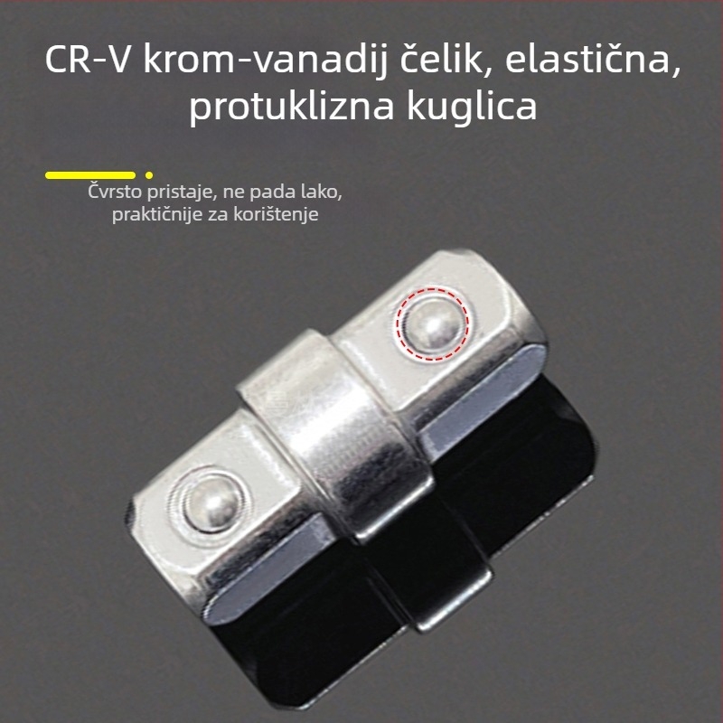 3/8" socket adapter s dvostrukom glavom, vanjskim kvadratnim reduktorom, kliješta i adapterom za udarač