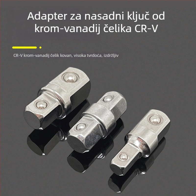 3/8" socket adapter s dvostrukom glavom, vanjskim kvadratnim reduktorom, kliješta i adapterom za udarač