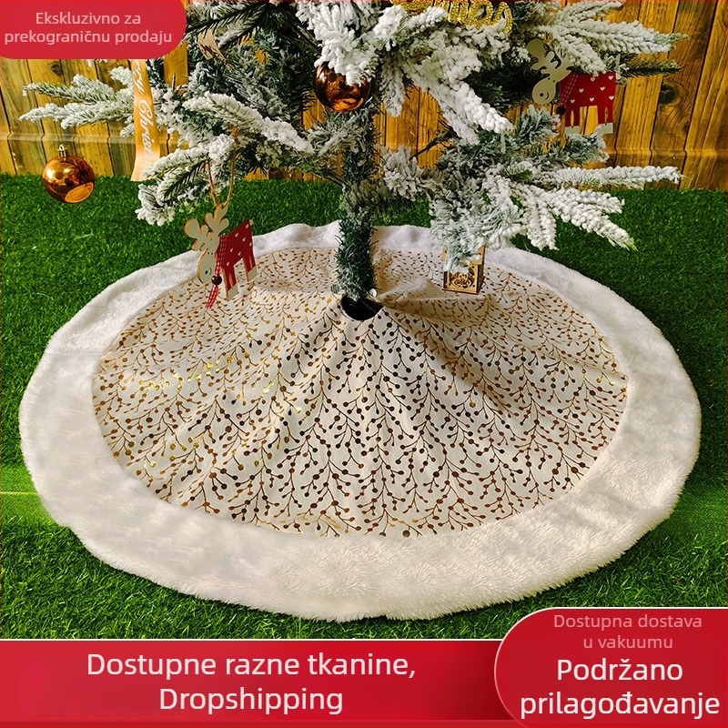 Plišana suknja za bor s dizajnom toplinskog otiska