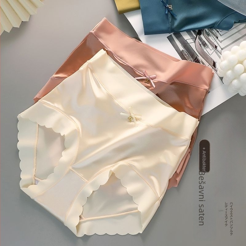 Luksuzno žensko donje rublje za plus veličinu, bezšivne, srednje visoki pojas, ice silk materijal, koži prijazno, seksi trokutaste gaćice