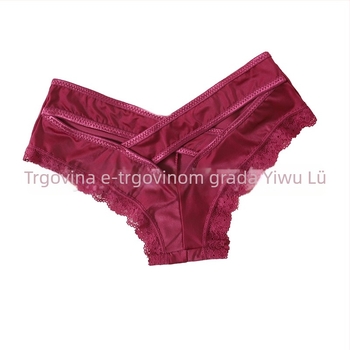 Ženski sexy gaćice s niskim strukom od ice silk, s čipkastim rubom i dizajnom maskiranog Supermana