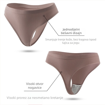Bešavne tangice za žene, plus veličine, niski struk, pamuk međunožje, T-back dizajn