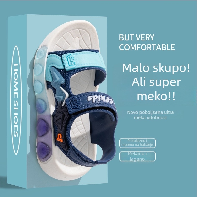 Dječje ljetne sandale za plažu s Velcro kopčanjem, protuklizna meka podloga, 2025