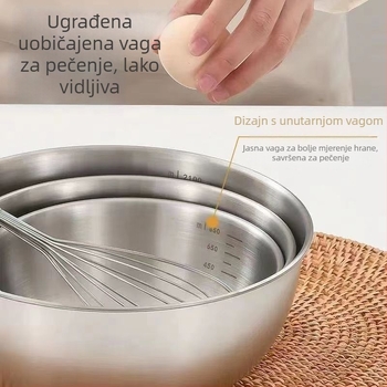 Nerđajuće čelične zdjele u korejskom stilu za salate, hladne rezance, rižna jela, juhe, ramen, tjesteninu i malatang
