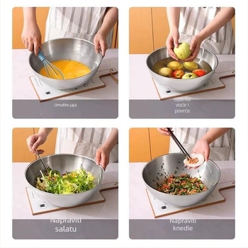 Nerđajuće čelične zdjele u korejskom stilu za salate, hladne rezance, rižna jela, juhe, ramen, tjesteninu i malatang