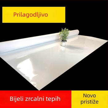 Bijeli ogledalni tepih za vjenčanje — dvostrano ogledalni tepih za pozadinu pozornice u obliku slova T, dekoracije i rekviziti
