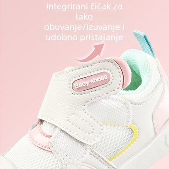 Prozračne tenisice za bebe i malu djecu, mekani nesklizavajući potplat, mrežasti gornji dio, nizak profil, sladak crtani uzorak, 0–3 godine