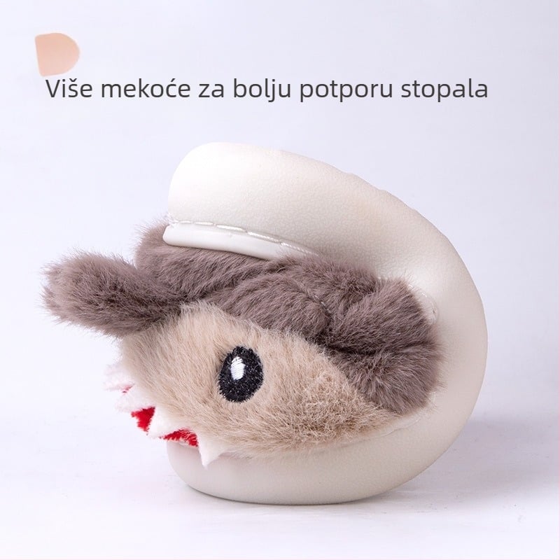 Little Deer Milli dječje pamučne papuče s plišanim podstavom, mekana potplata, za unutarnju uporabu, unisex