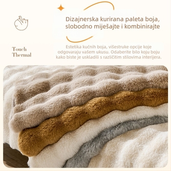 Zimska debela pliš jastučnica za kauč, krem boje, doily stil, protuklizni navlaka za kauč