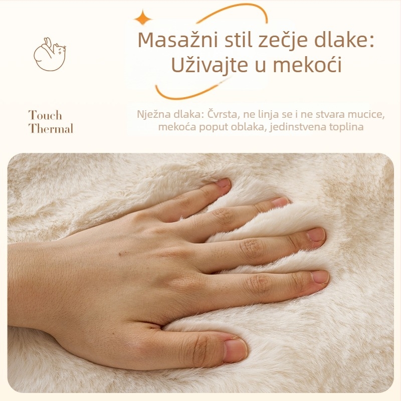 Zimska debela pliš jastučnica za kauč, krem boje, doily stil, protuklizni navlaka za kauč